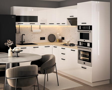 Bucatarii - Bucatarie Petra colt V1, Alb