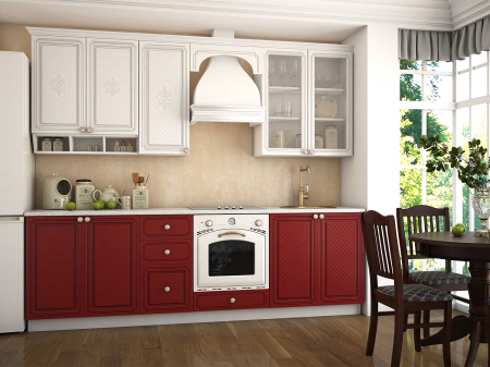 Bucatarii - Bucătărie Versailles MDF Roșu 2,6 m