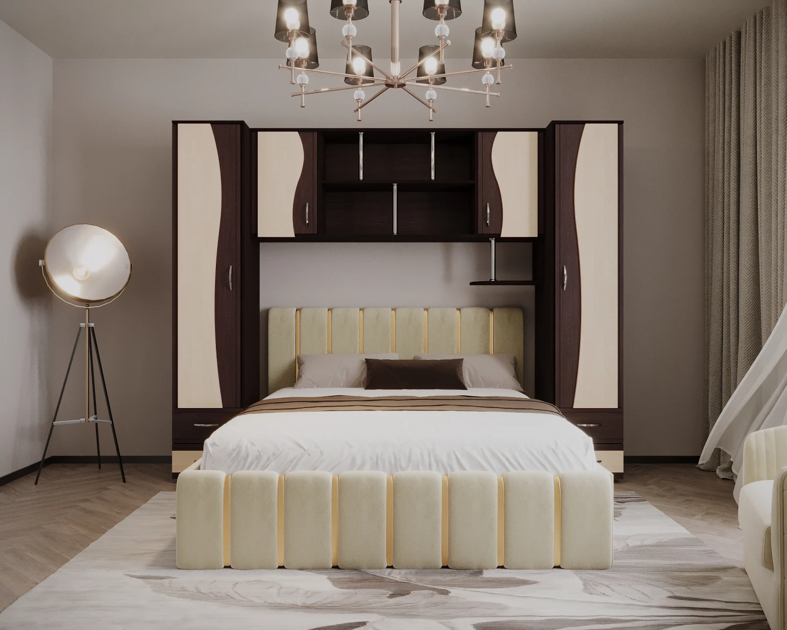 Seturi Dormitor - Camera Tineret Lory II Wenge Mesteacan