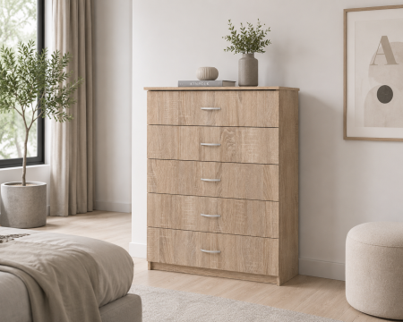Comode - Comoda 5 Sertare Sonoma