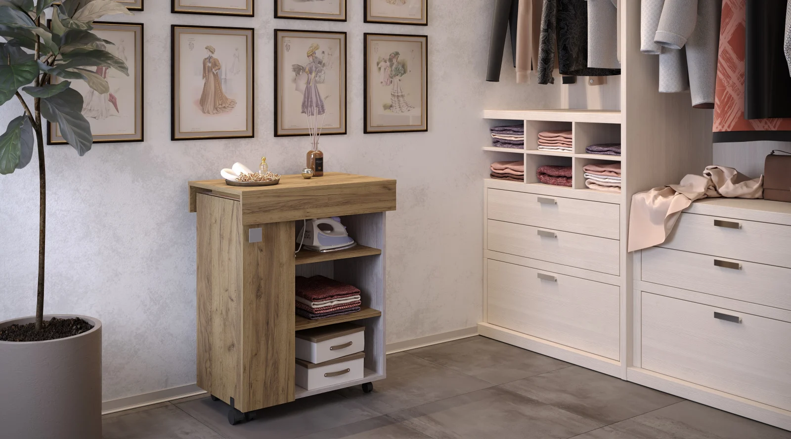 Comode - Comoda Multifunctionala Lora Craft Frasin