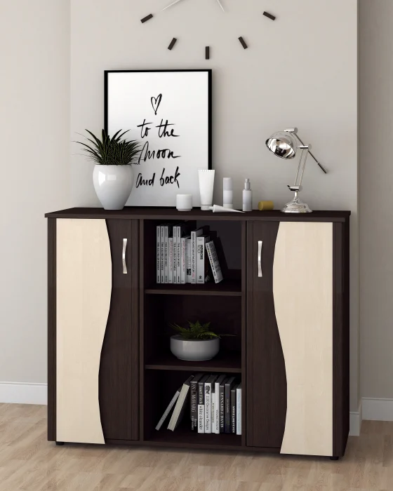 Comode - Comoda Tineret Wenge Mesteacan 120x45x95 cm