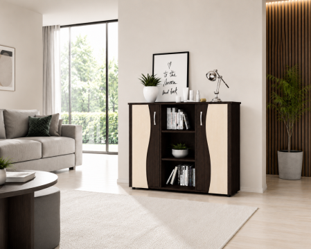 Comode - Comoda Tineret Wenge Mesteacan 120x45x95 cm