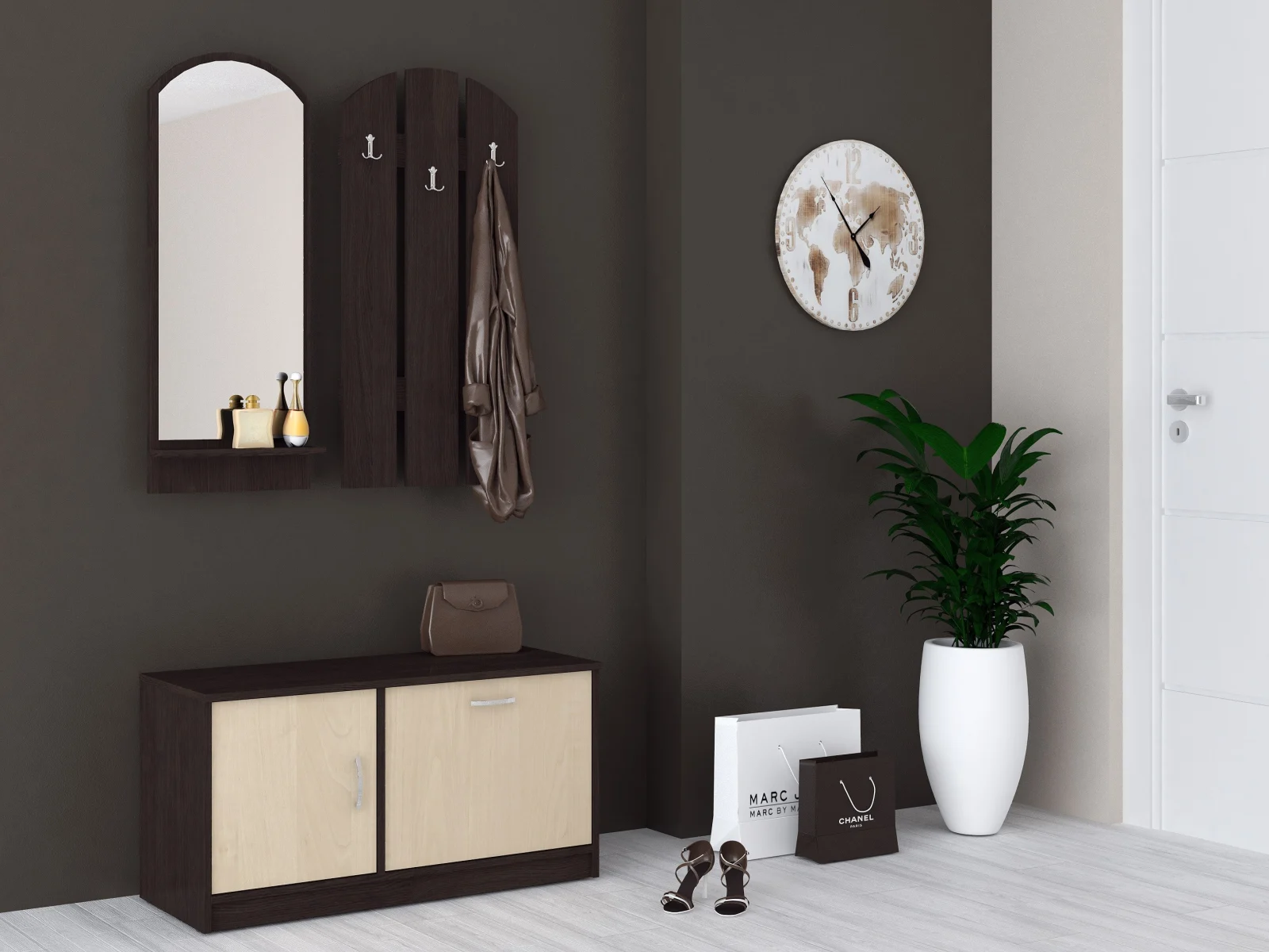 Cuiere - Cuier Nico Ro Wenge Mesteacan 100x36x150 cm