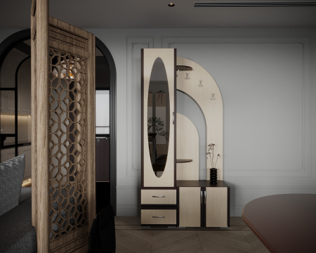 Mobila Hol - Cuier Thomas Wenge/Mesteacan