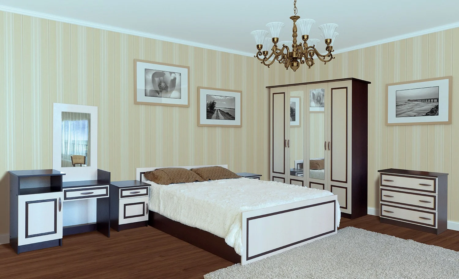 Seturi Dormitor - Dormitor Kim Ro Wenge/Mesteacan