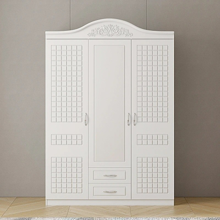 Dressinguri & Dulapuri - Dulap Ivory 3U/2S Alb 150x200x50cm