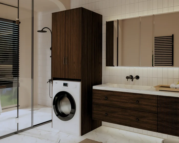 Mobila baie - Dulap MS 2U Polite Wenge 65x60x199 cm