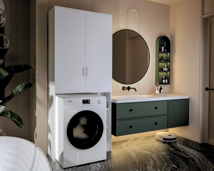 Dulapuri - Dulap MS Alb 85x35x199 cm