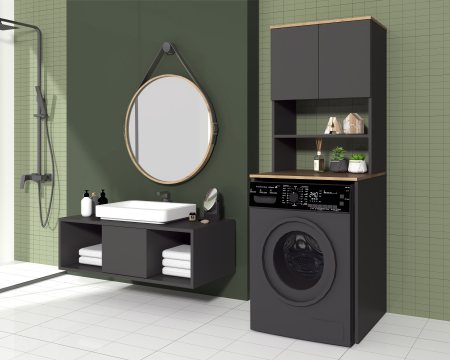 Mobila baie - Dulap MS Suprapozabil Antracit