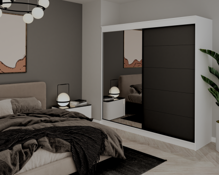 Dressinguri & Dulapuri - Dulap Nova Alb/Antracit