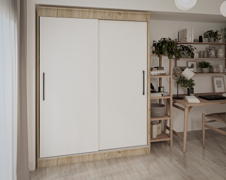 Dressinguri & Dulapuri - Dulap UC MP1 Stejar K002 Alb 150x60x200 cm