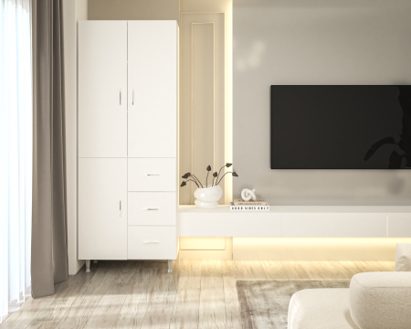 Dressinguri & Dulapuri - Dulap Olia, 70x35x180cm, Alb