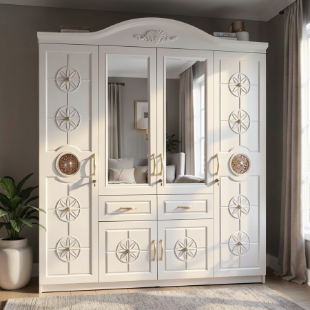 Dressinguri & Dulapuri - Dulap ZQE 021 MDF 6U/2S 200x215x52 cm