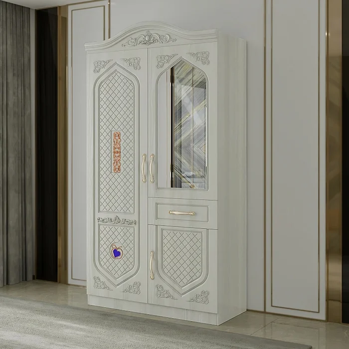 Mobila Dormitor - Dulap ZQE 042 MDF  3Usi/1Sertar 100x50x211cm