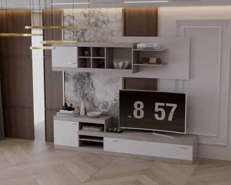 Seturi Living - Living Axis Gri+Alb