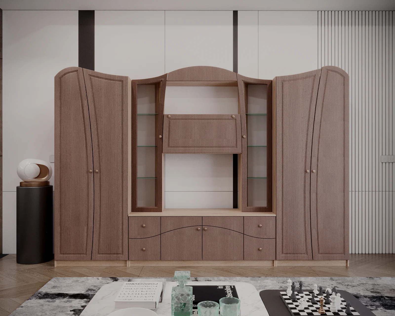 Seturi Living - Living Boem 320x50x208cm Sonoma+Fino Bronze