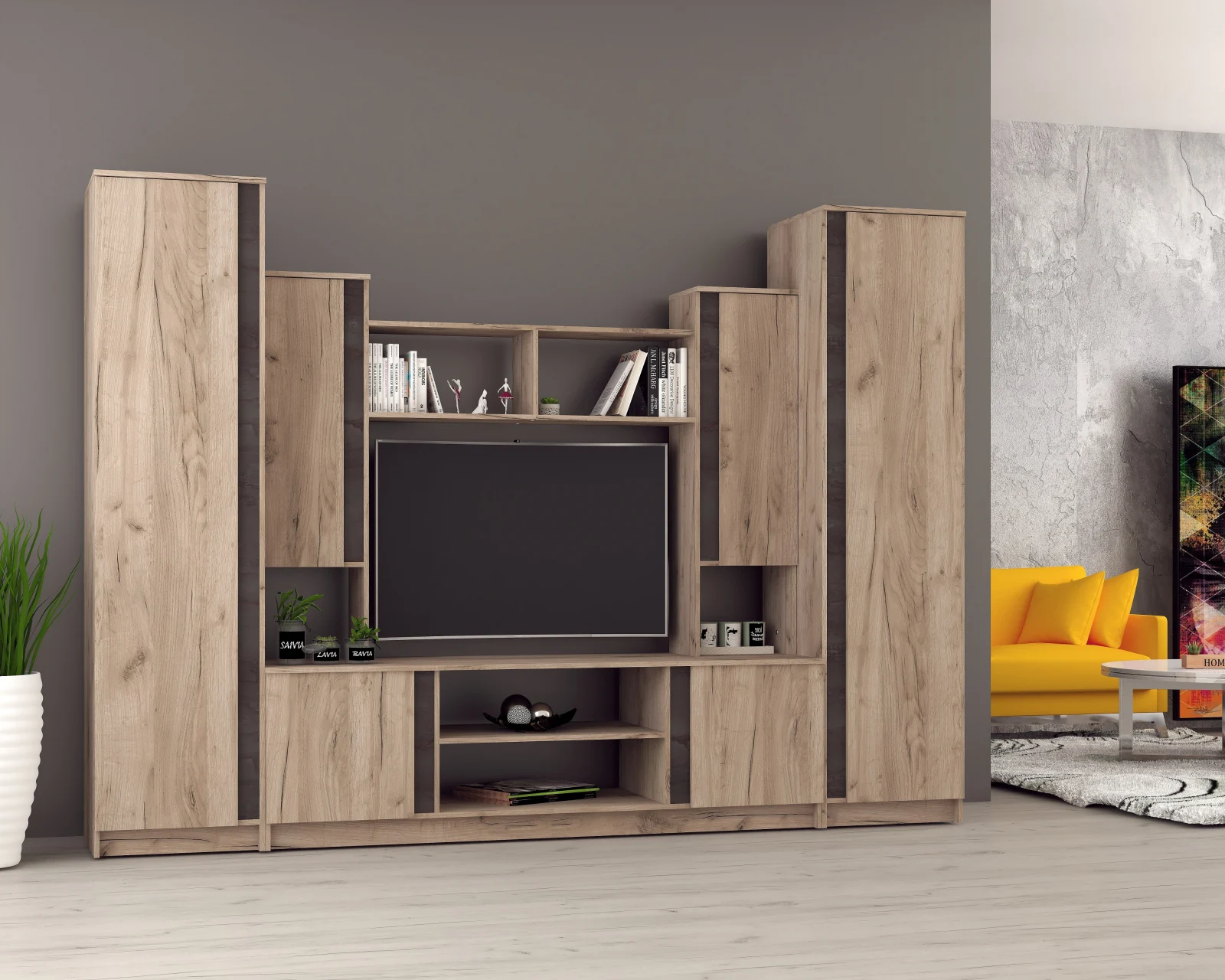 Seturi Living - Living Eva 280x52x20 cm Stejar K002