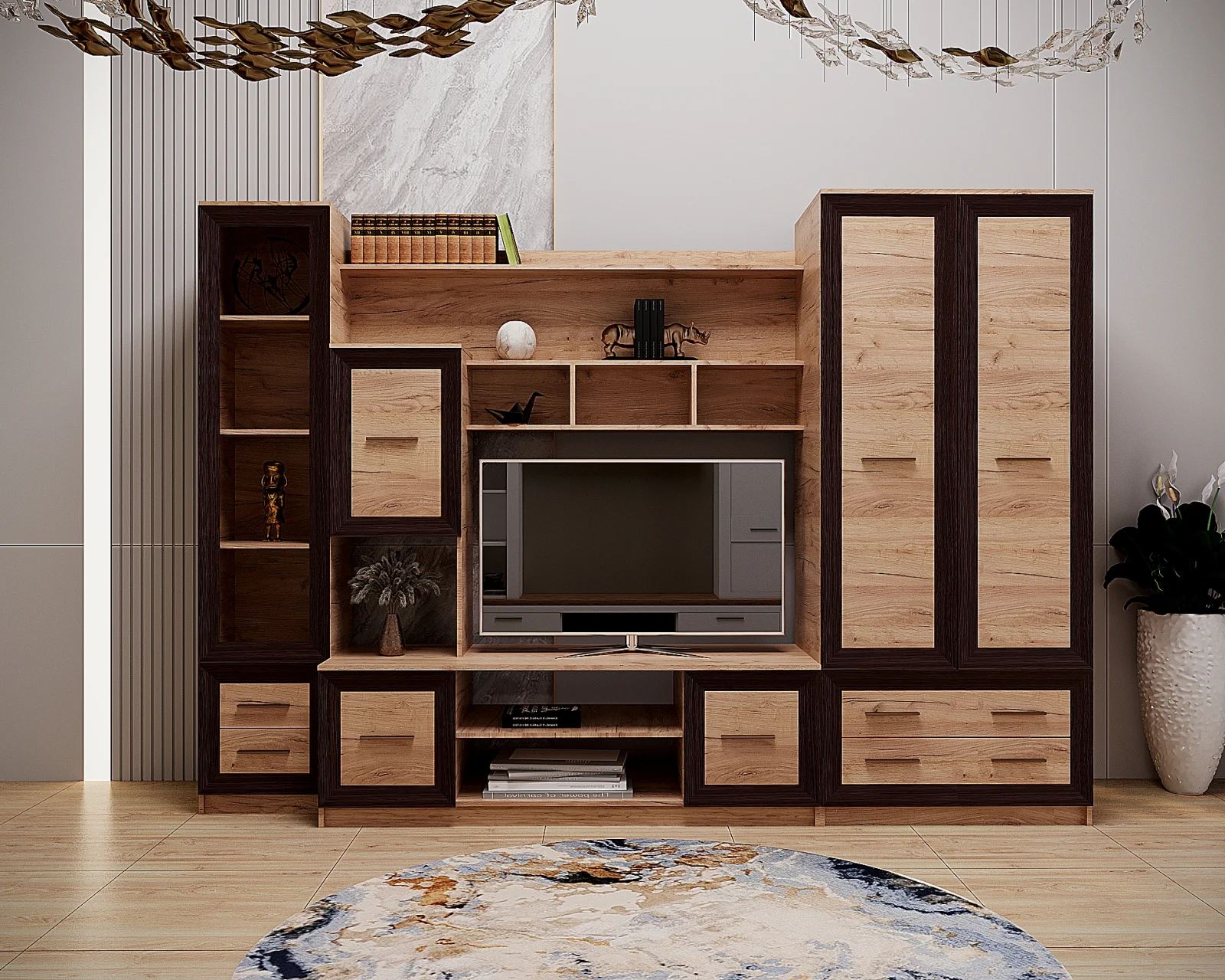 Seturi Living - Living Kaspiy Stejar K003 300x52x210 cm