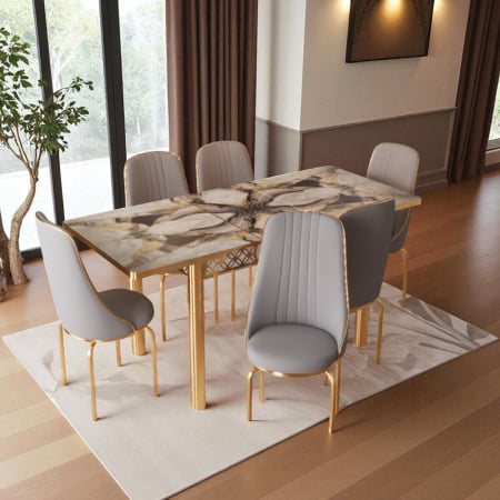 Seturi Dining - Masa Orion + 6 Scaune