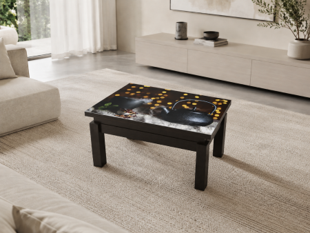 Mobila Hol - Masa Transformer Butterfly Print 8 Wenge