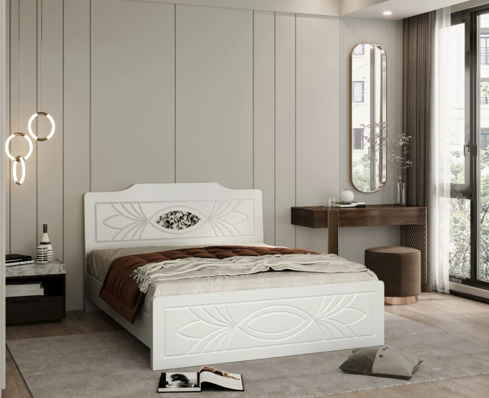 Mobila Dormitor - Pat mijloc ZQB813 160x200 cm