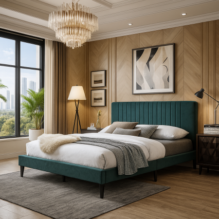 Mobila Dormitor - Pat Tapitat Victoria 160x200cm