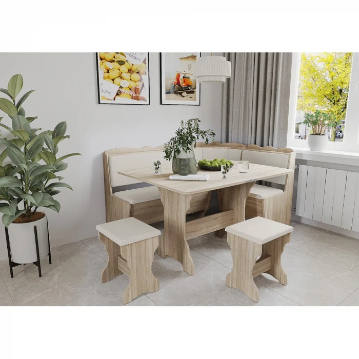 Coltare de Bucatarie - Set coltar bucatarie Rodos Sonoma Fildes