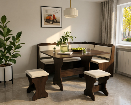 Mobila Bucatarie - Set coltar bucatarie Rodos Wenge Fildes