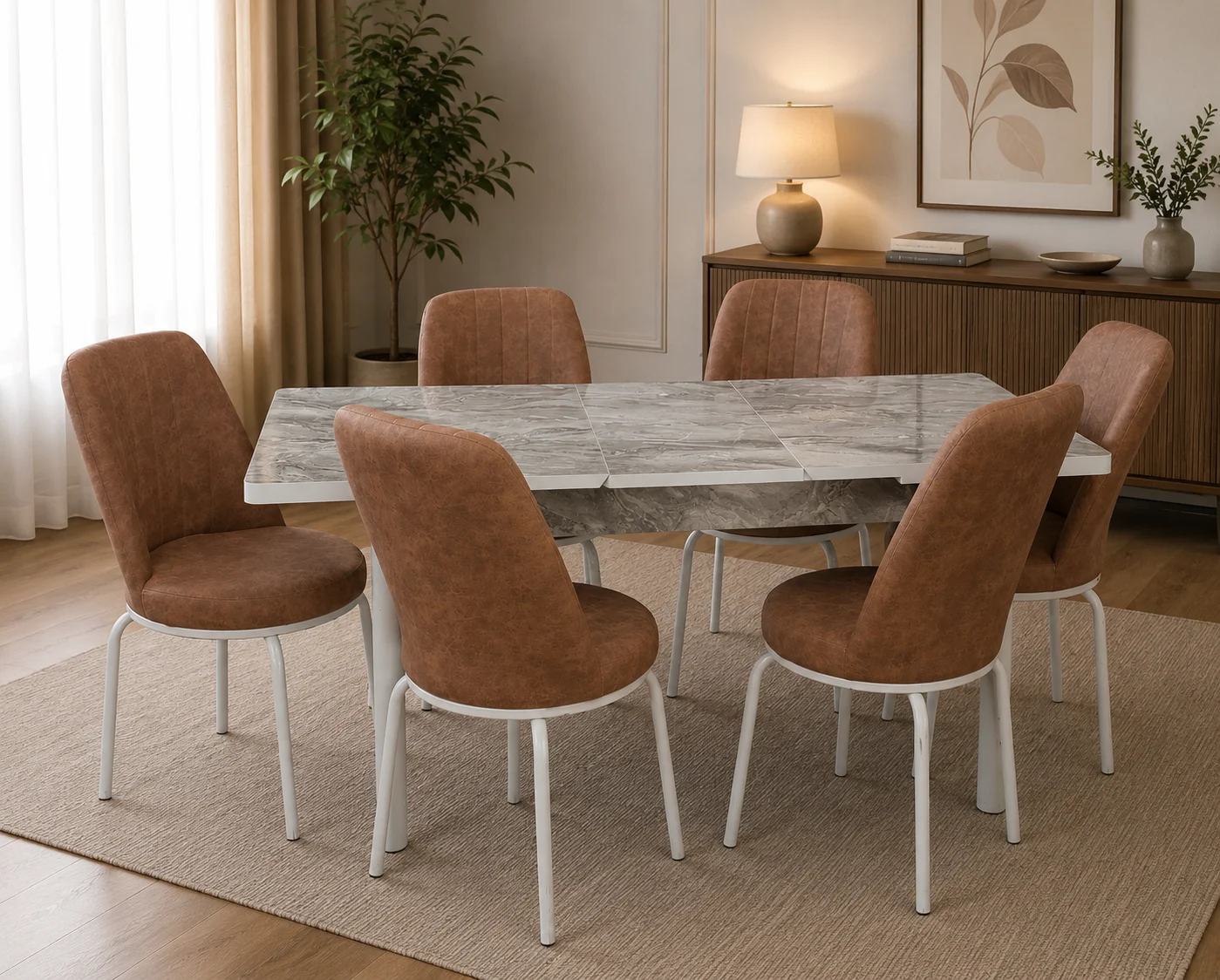 Seturi Dining - Set masa cu 6 scaune AYK 2