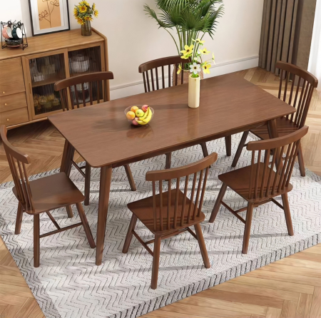 Seturi Dining - Set masa Denisa + 6 Scaune Nuc