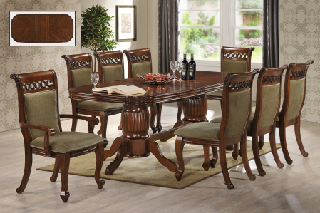 Seturi Dining - Set masa AC3269T cu 8 Scaune Antique Cherry
