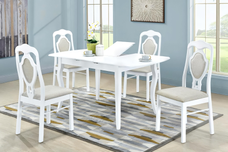 Seturi Dining - Set masa RH7211 ext cu 4 scaune White  RH561C 150x80x77 cm
