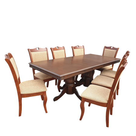 Seturi Dining - Set masa RH7132 cu 8 scaune RH8100 Dirty Oak 160x100x77 cm