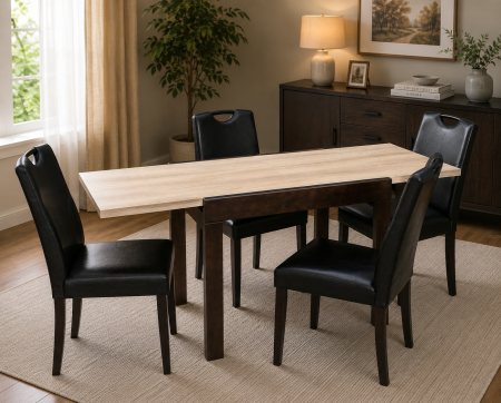 Seturi Dining - Set masa KORS cu 4 scaune 6002 Sonoma Negru
