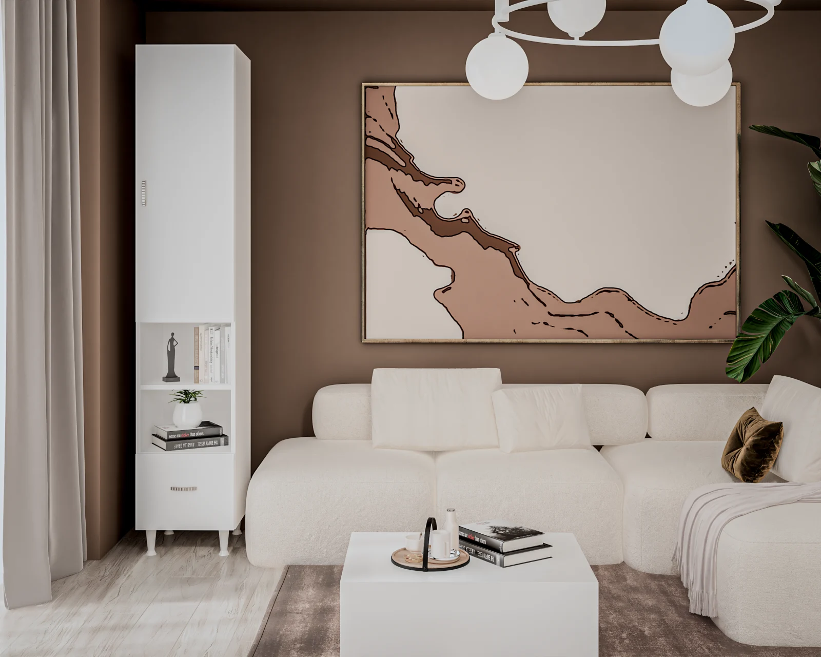 Mobila baie - Soldat 1U 1S Alb 35x35x180 cm