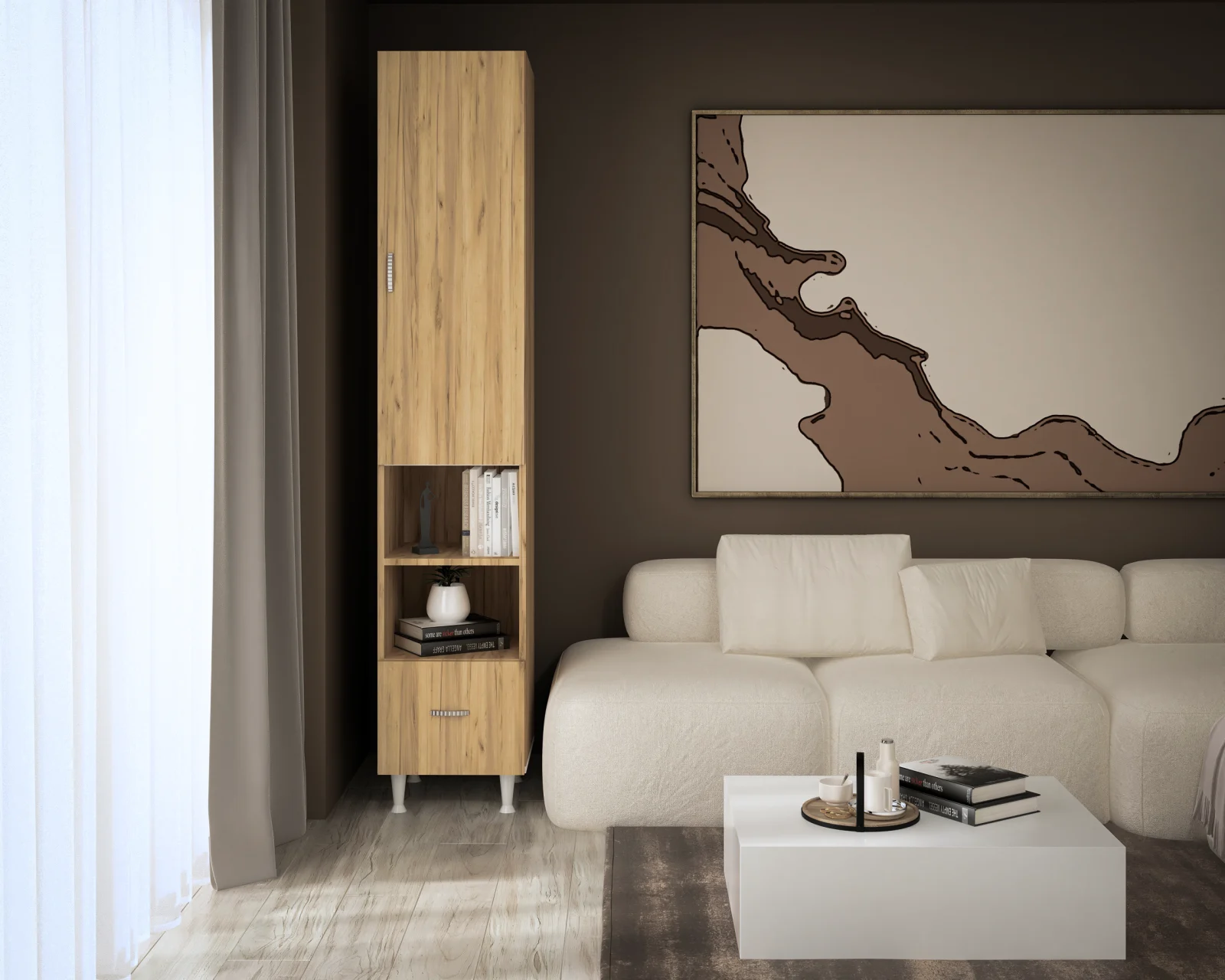 Dulapuri - Soldat 1U 1S Stejar K003 35x35x180 cm