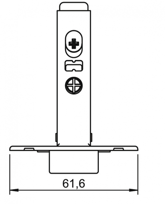 Balama Metalla M110 SM 105°, pentru ușa mobilier aplicata [4]