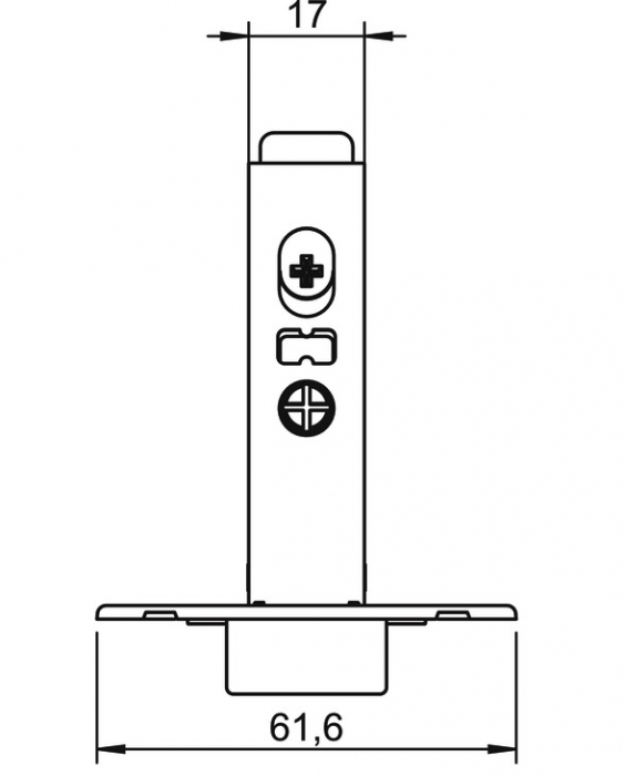 Balama Metalla M110 SM 105°, pentru ușa mobilier semiaplicata [4]