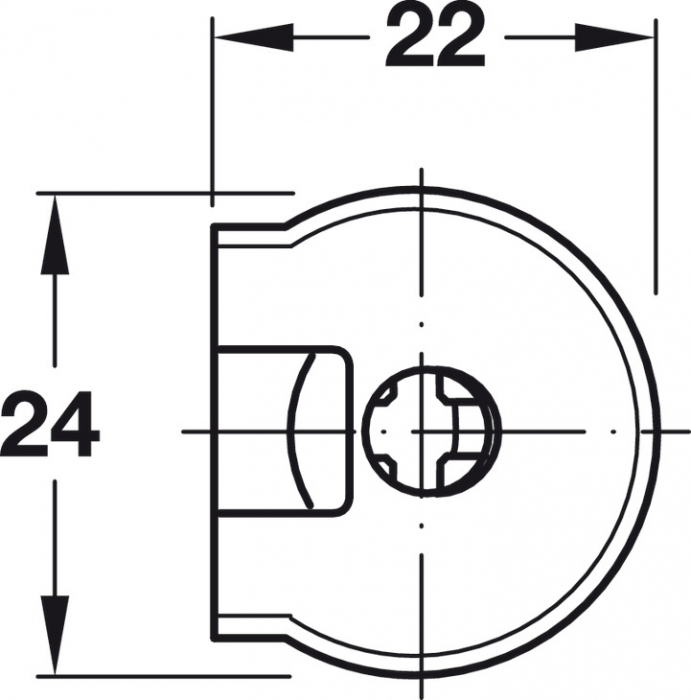 Demontabil pal 19 mm, negru, Sistem Rafix 20, plastic [7]