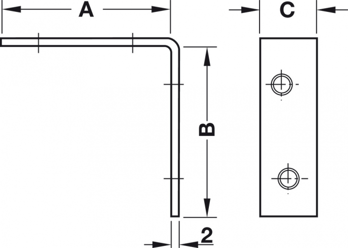 Coltar metalic 25 x 25 mm, 4 gauri, zincat [4]