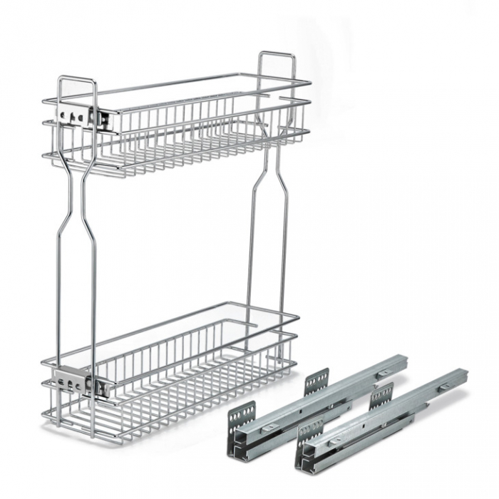 Coș Jolly Premium Classic cu 2 niveluri, extragere totală cu mecanism amortizare şi autoînchidere [1]