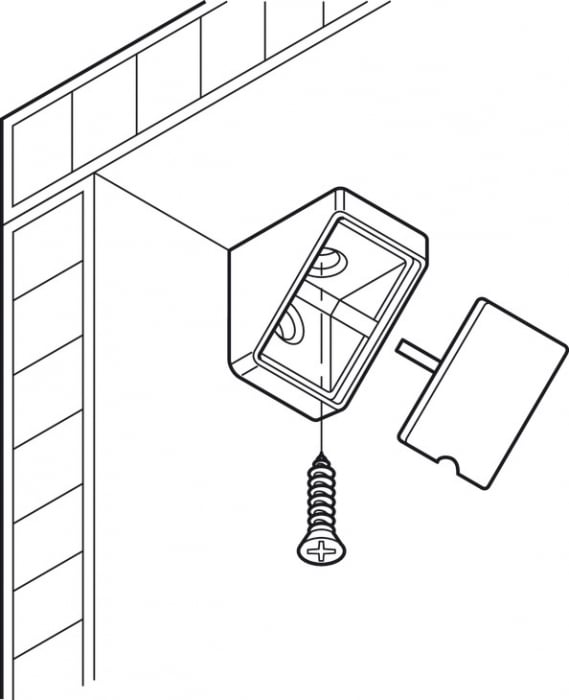 Demontabil alb, de colț, universal, lățime 44 mm [3]