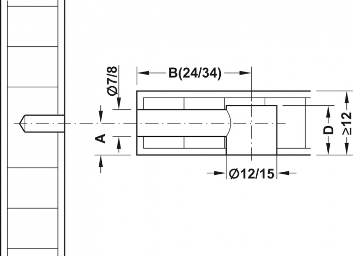 Demontabil Minifix 15 mm, zincat lucios, fara guler [7]