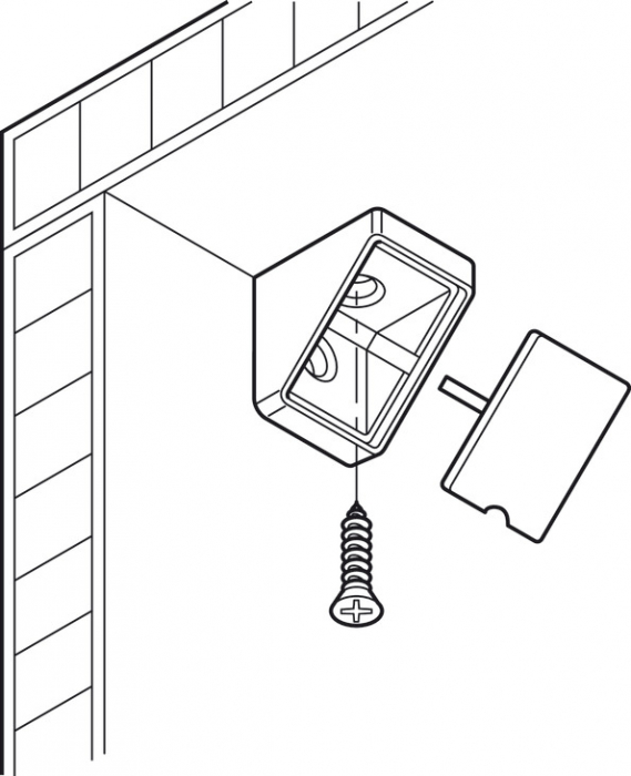 Demontabil negru, de colț, universal, lățime 44 mm [3]