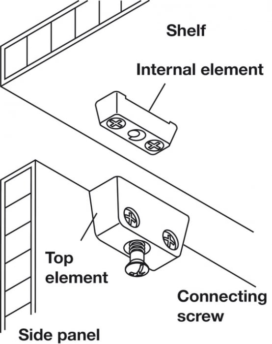 Demontabil T complet, pentru montare cu suruburi [4]