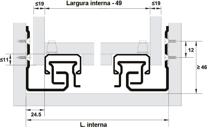 Glisiere sub sertar Matrix UM A30, 350 mm, extragere totală, cuplaje fixare sertar cu reglaj 3D, cu mecanism amortizare și autoinchidere [7]