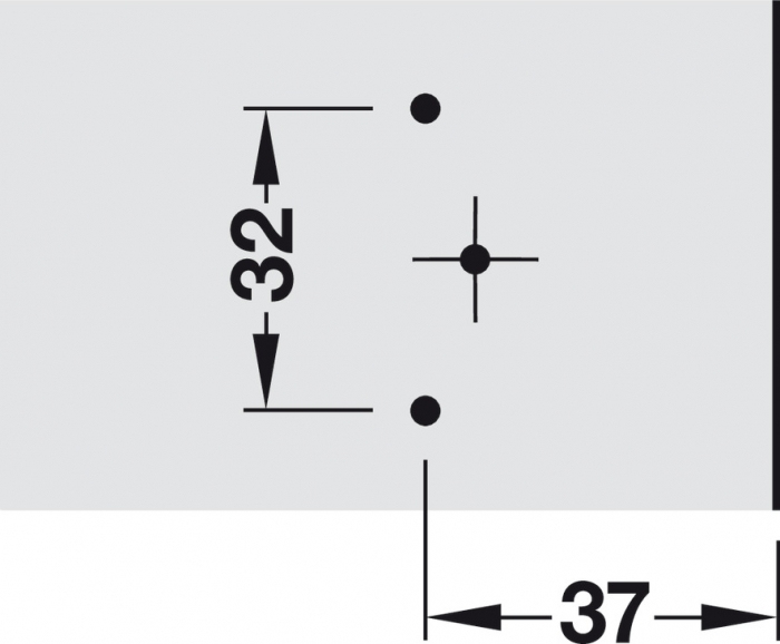 Placuta montaj in cruce pt balama Metala Mini A [3]
