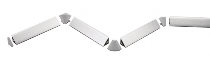 Set alb accesorii fixare profil antistrop triunghiular 30x30 mm [2]