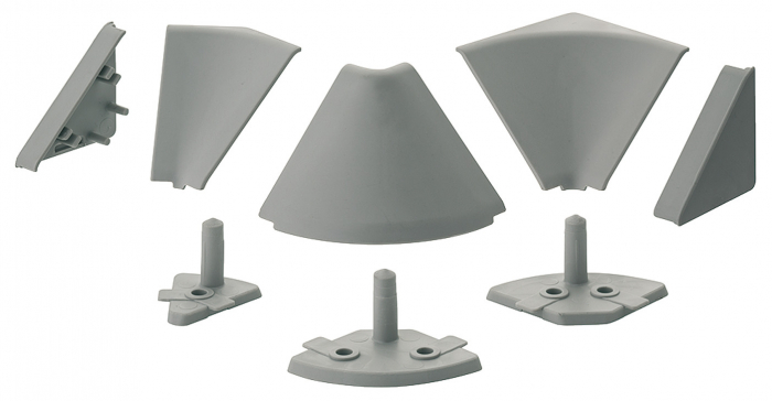 Set gri accesorii fixare profil antistrop triunghiular 30x30 mm [1]